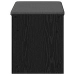 Gangbenk Svart Eik 63 X 38 X 45 Cm Konstruert Treverk Og Stoff