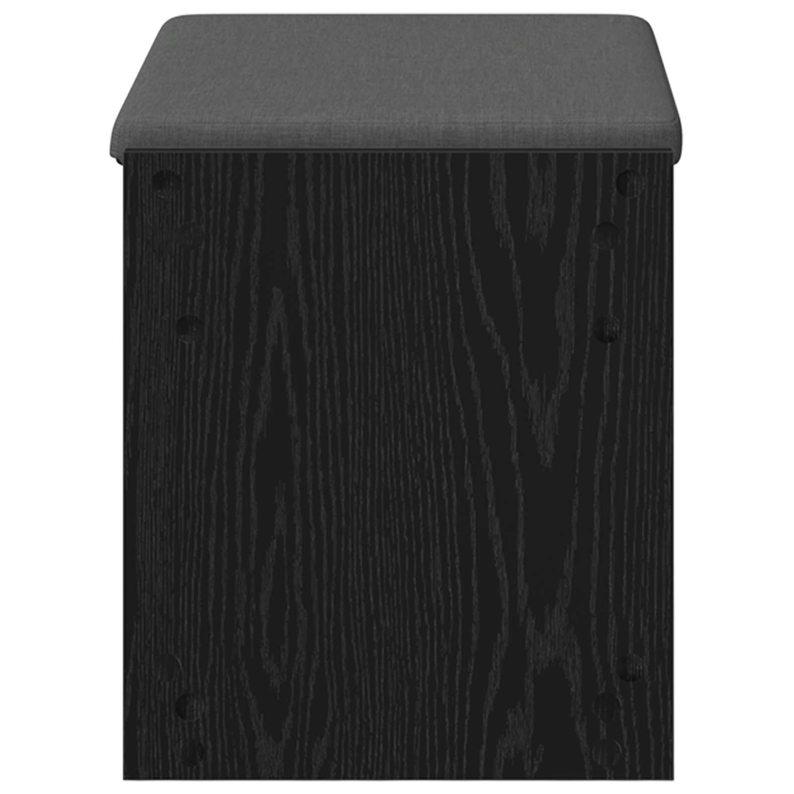 Gangbenk Svart Eik 63 X 38 X 45 Cm Konstruert Treverk Og Stoff