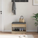 Gangbenk Sonoma Eik 63 X 38 X 45 Cm Konstruert Treverk Og Stoff