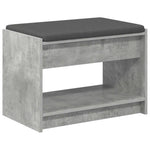 Gangbenk Betonggrå 63 X 38 X 45 Cm Konstruert Treverk Og Stoff