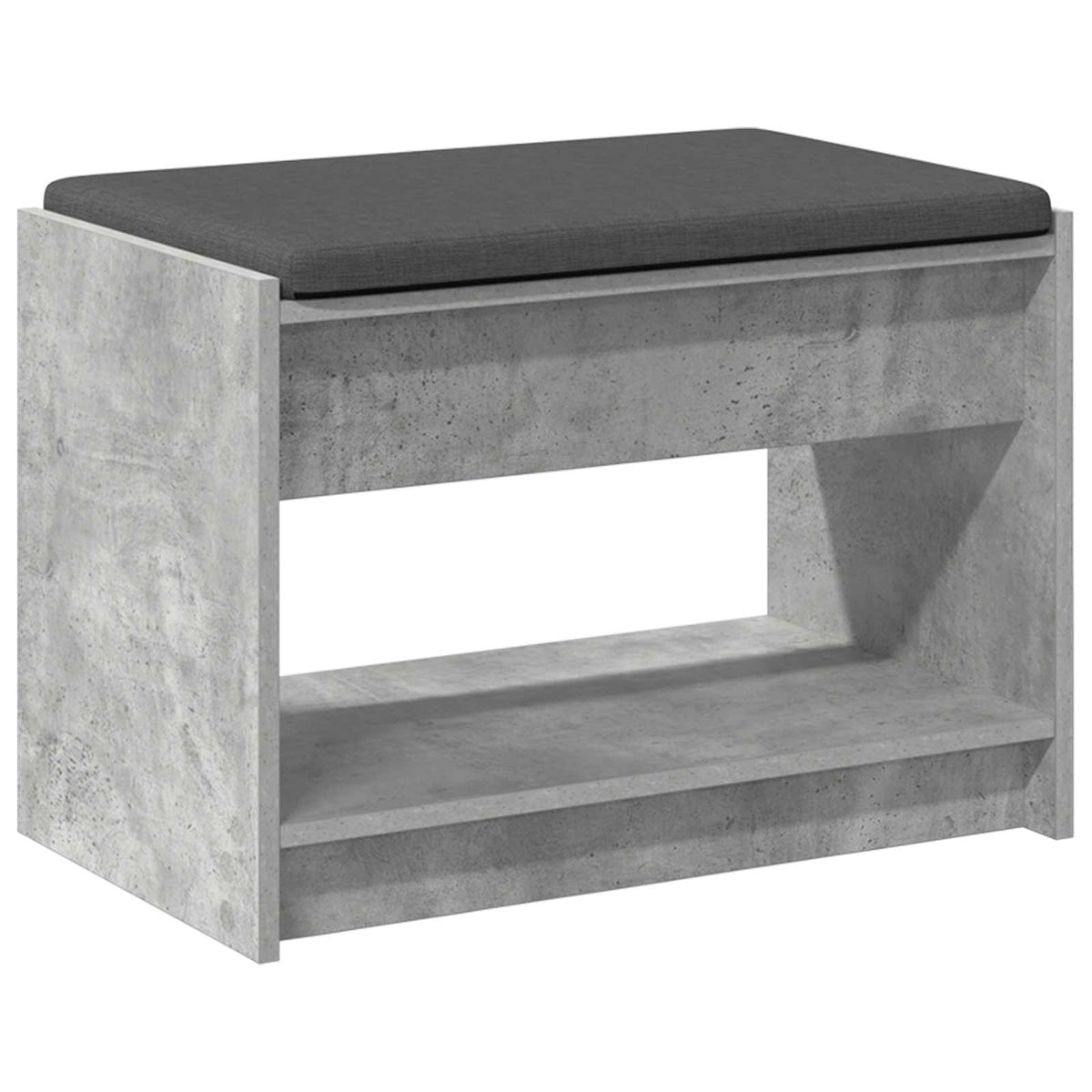 Gangbenk Betonggrå 63 X 38 X 45 Cm Konstruert Treverk Og Stoff