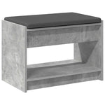 Gangbenk Betonggrå 63 X 38 X 45 Cm Konstruert Treverk Og Stoff