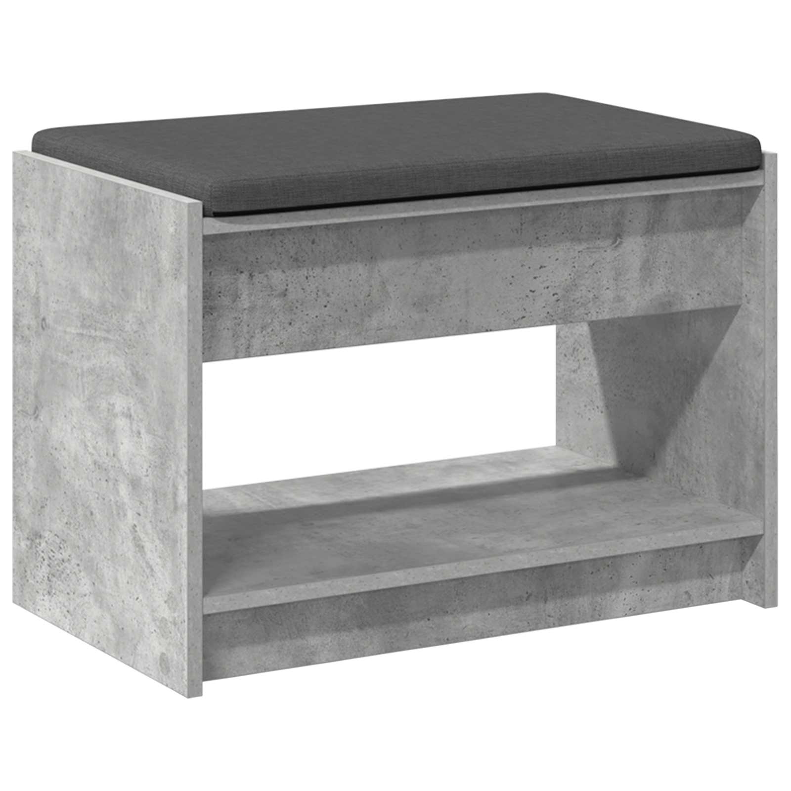 Gangbenk Betonggrå 63 X 38 X 45 Cm Konstruert Treverk Og Stoff