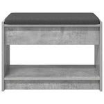 Gangbenk Betonggrå 63 X 38 X 45 Cm Konstruert Treverk Og Stoff
