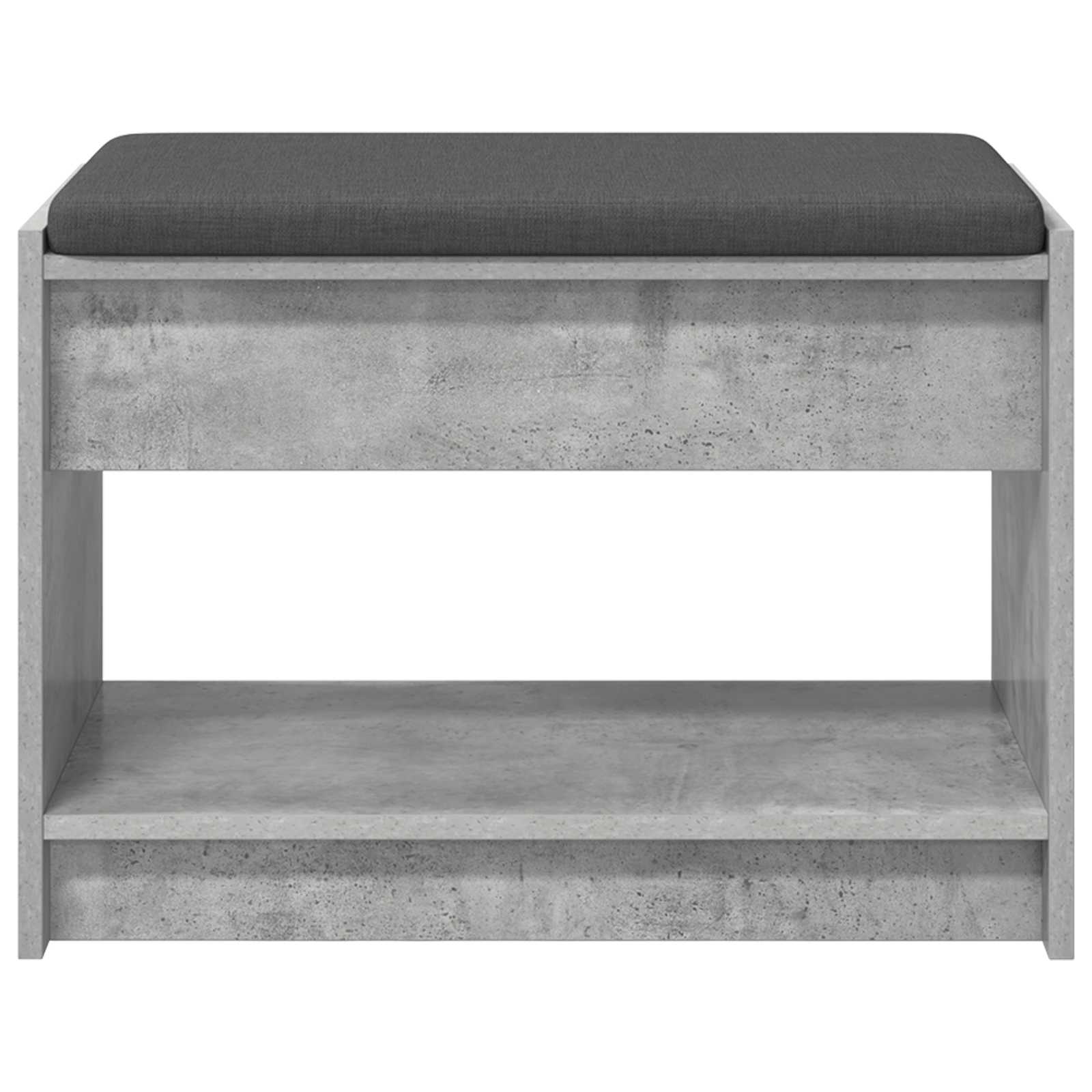 Gangbenk Betonggrå 63 X 38 X 45 Cm Konstruert Treverk Og Stoff
