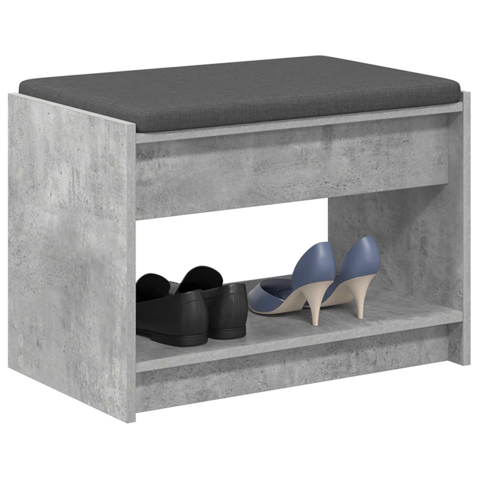 Gangbenk Betonggrå 63 X 38 X 45 Cm Konstruert Treverk Og Stoff