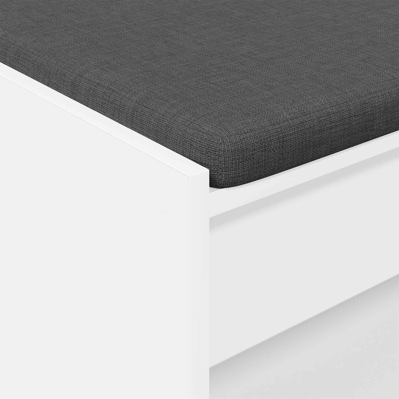 Gangbenk Hvit 83 X 38 X 45 Cm Konstruert Treverk Og Stoff