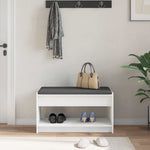 Gangbenk Hvit 83 X 38 X 45 Cm Konstruert Treverk Og Stoff