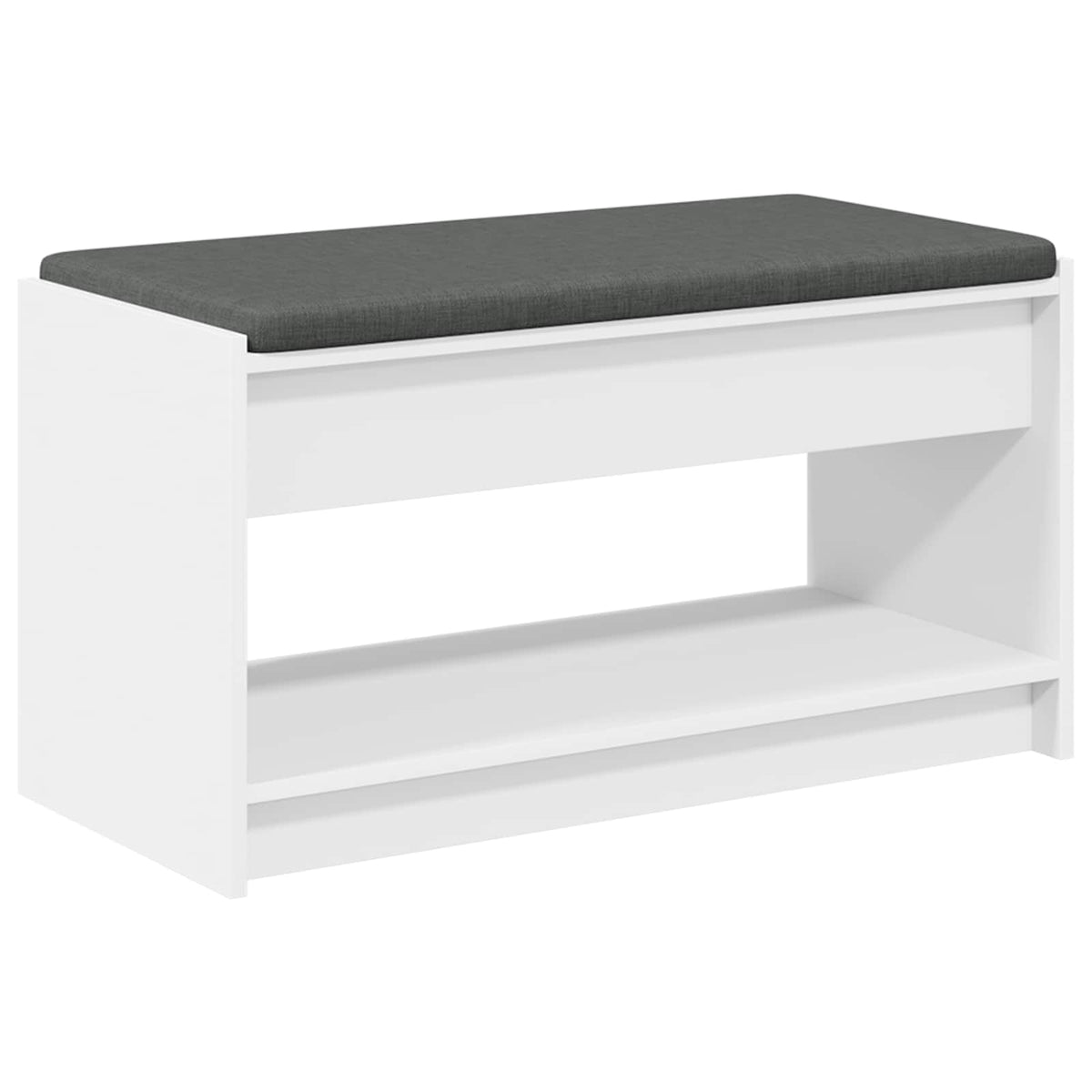Gangbenk Hvit 83 X 38 X 45 Cm Konstruert Treverk Og Stoff