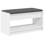 Gangbenk Hvit 83 X 38 X 45 Cm Konstruert Treverk Og Stoff
