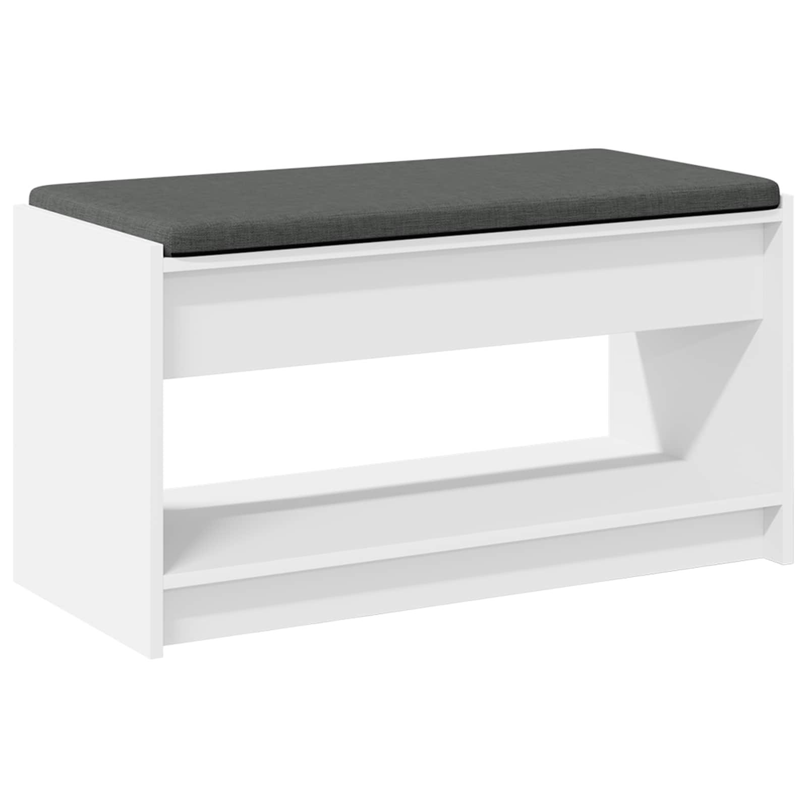Gangbenk Hvit 83 X 38 X 45 Cm Konstruert Treverk Og Stoff