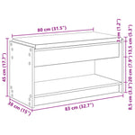 Gangbenk Hvit 83 X 38 X 45 Cm Konstruert Treverk Og Stoff