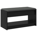 Gangbenk Svart Eik 83 X 38 X 45 Cm Konstruert Treverk Og Stoff