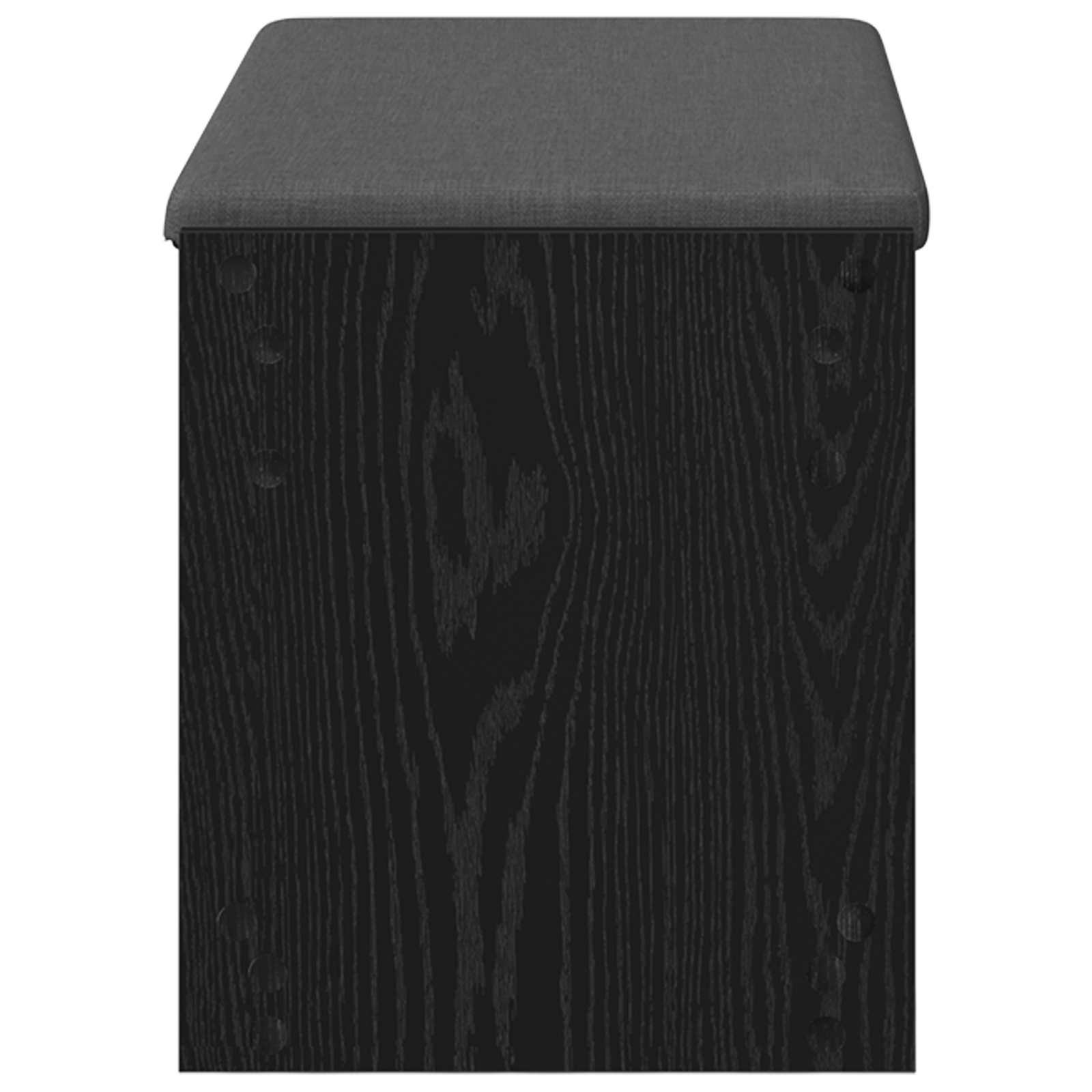 Gangbenk Svart Eik 83 X 38 X 45 Cm Konstruert Treverk Og Stoff