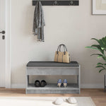Gangbenk Betonggrå 83 X 38 X 45 Cm Konstruert Treverk Og Stoff