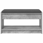 Gangbenk Betonggrå 83 X 38 X 45 Cm Konstruert Treverk Og Stoff