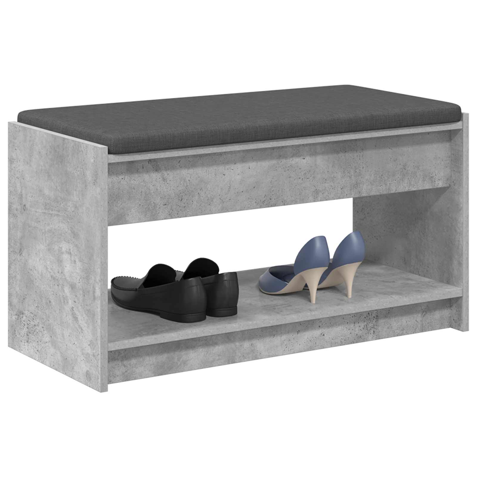 Gangbenk Betonggrå 83 X 38 X 45 Cm Konstruert Treverk Og Stoff