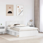 Sengestamme Med Hodegjerde Hvit 160 X 200 Cm Massiv Furu