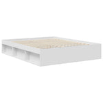 Sengestamme Med Hodegjerde Hvit 160 X 200 Cm Massiv Furu