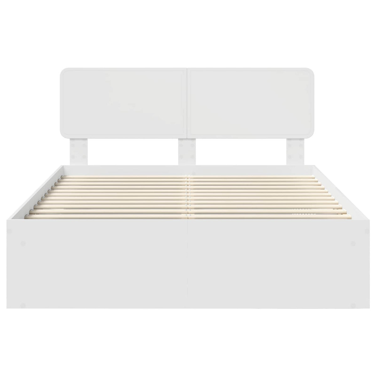 Sengestamme Med Hodegjerde Hvit 160 X 200 Cm Massiv Furu