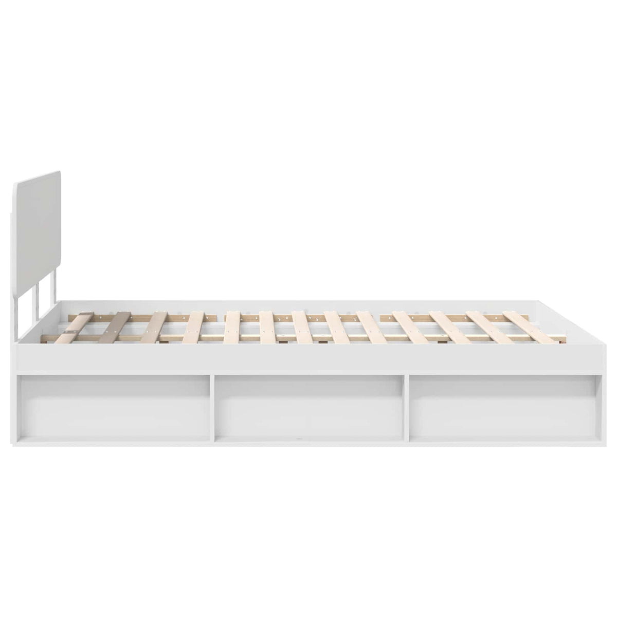 Sengestamme Med Hodegjerde Hvit 160 X 200 Cm Massiv Furu