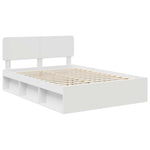 Sengestamme Med Hodegjerde Hvit 140 X 200 Cm Massiv Furu