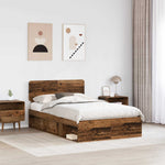 Sengestamme Med Hodegjerde Gammelt Tre 135 X 190 Cm Massiv Furu