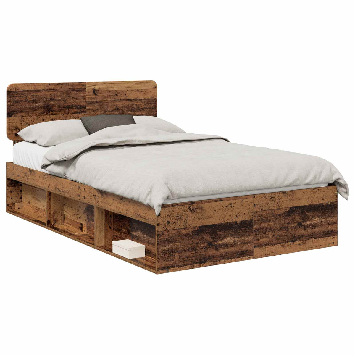 Sengestamme Med Hodegjerde Gammelt Tre 135 X 190 Cm Massiv Furu