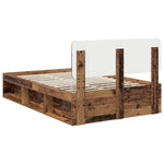 Sengestamme Med Hodegjerde Gammelt Tre 135 X 190 Cm Massiv Furu