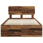 Sengestamme Med Hodegjerde Gammelt Tre 135 X 190 Cm Massiv Furu