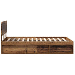Sengestamme Med Hodegjerde Gammelt Tre 135 X 190 Cm Massiv Furu