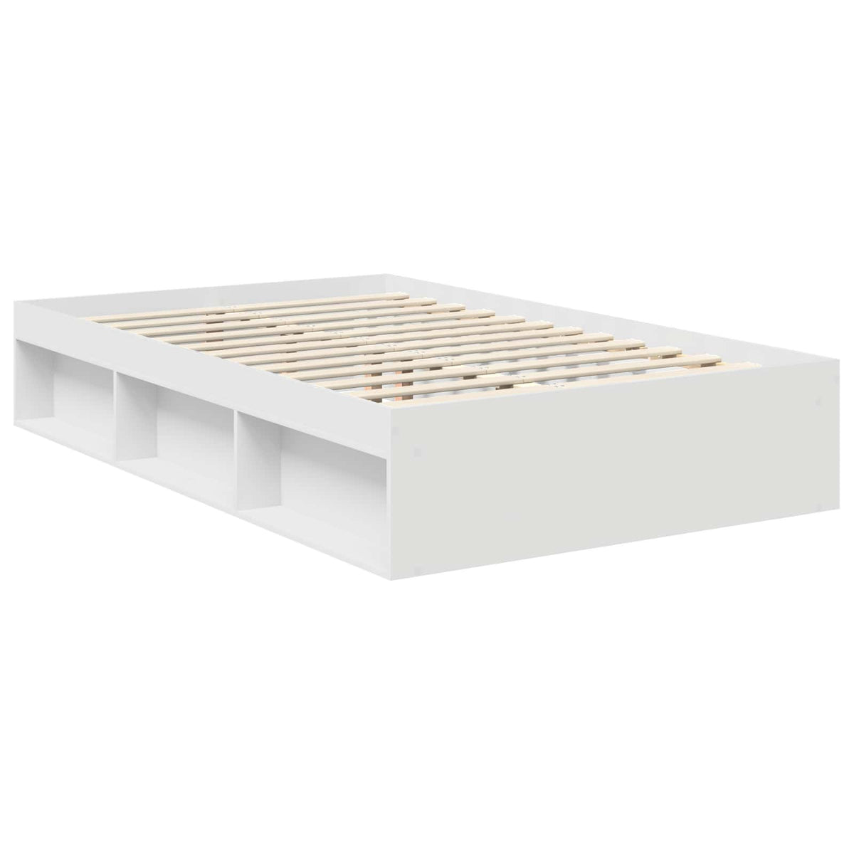 Sengestamme Med Hodegjerde Hvit 120 X 200 Cm Massiv Furu