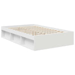 Sengestamme Med Hodegjerde Hvit 120 X 200 Cm Massiv Furu