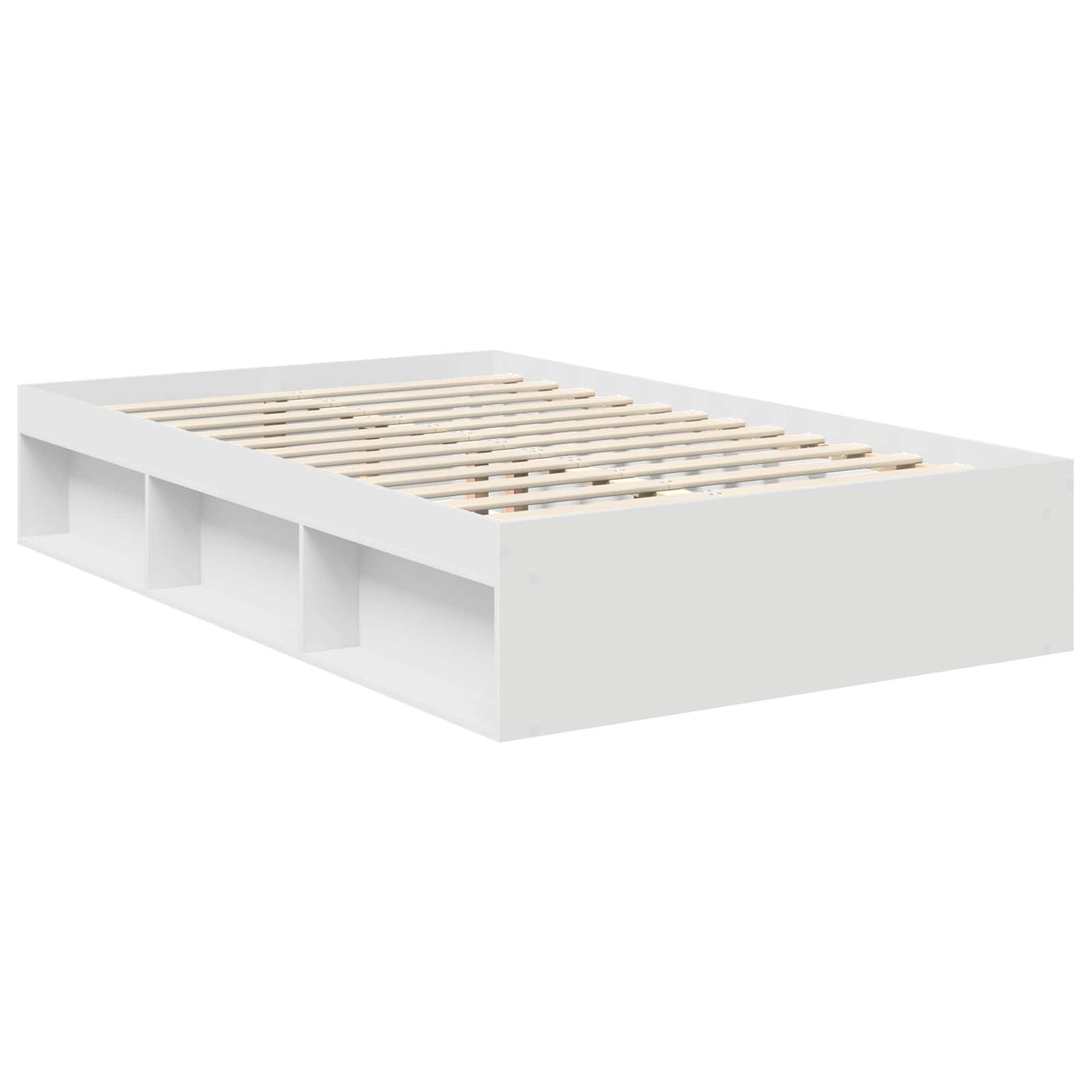 Sengestamme Med Hodegjerde Hvit 120 X 200 Cm Massiv Furu