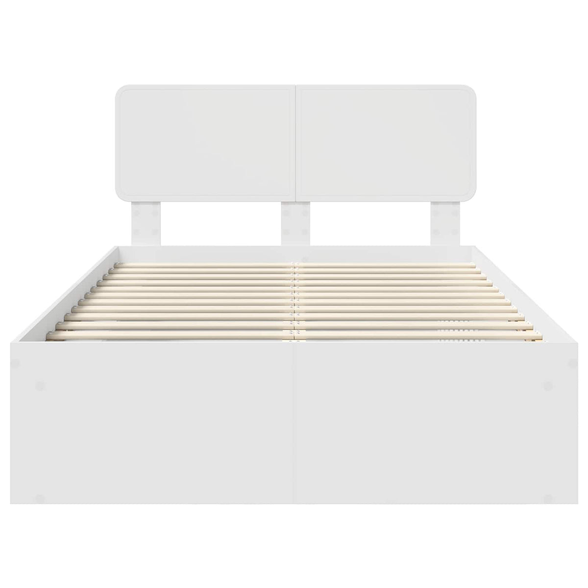 Sengestamme Med Hodegjerde Hvit 120 X 200 Cm Massiv Furu