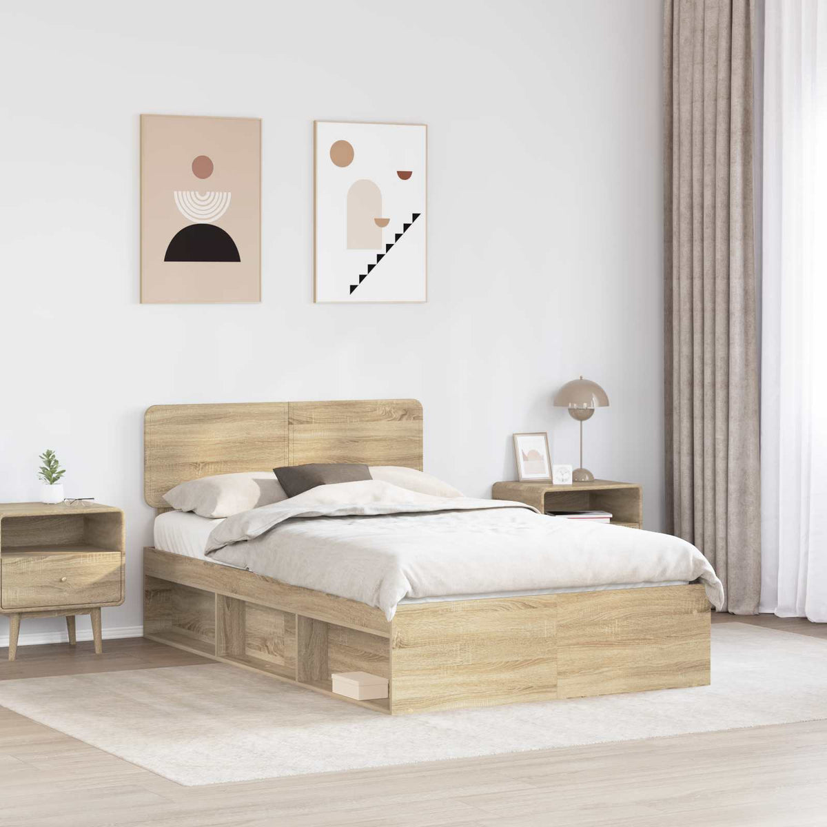 Sengestamme Med Hodegjerde Sonoma 120 X 200 Cm Massiv Furu