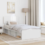 Sengestamme Med Hodegjerde Hvit 100 X 200 Cm Massiv Furu