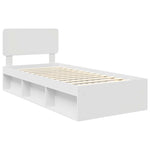 Sengestamme Med Hodegjerde Hvit 100 X 200 Cm Massiv Furu