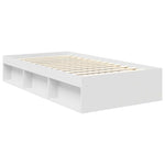 Sengestamme Med Hodegjerde Hvit 100 X 200 Cm Massiv Furu