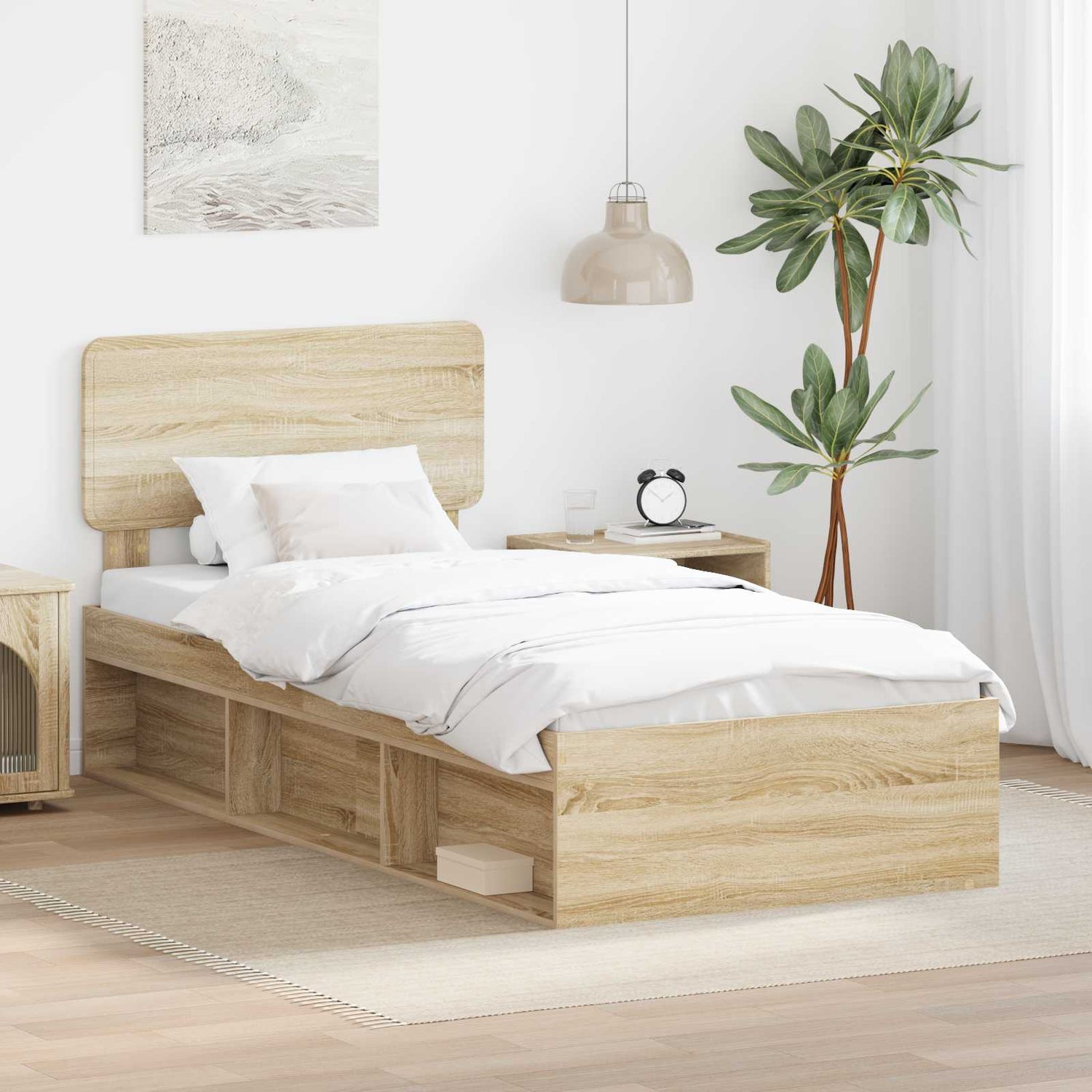 Sengestamme Med Hodegjerde Sonoma 90 X 190 Cm Massiv Furu