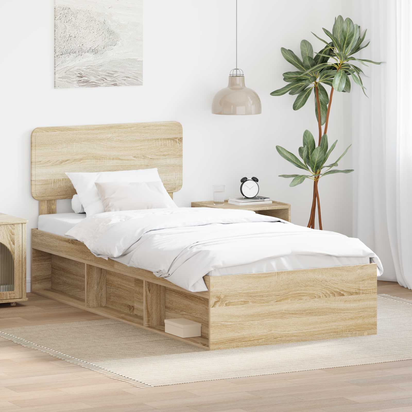 Sengestamme Med Hodegjerde Sonoma 90 X 190 Cm Massiv Furu