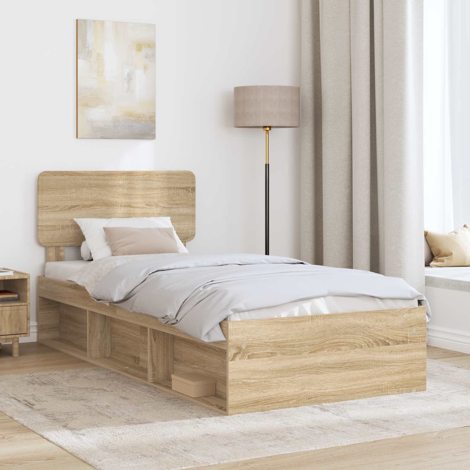 Sengestamme Med Hodegjerde Sonoma 90 X 190 Cm Massiv Furu