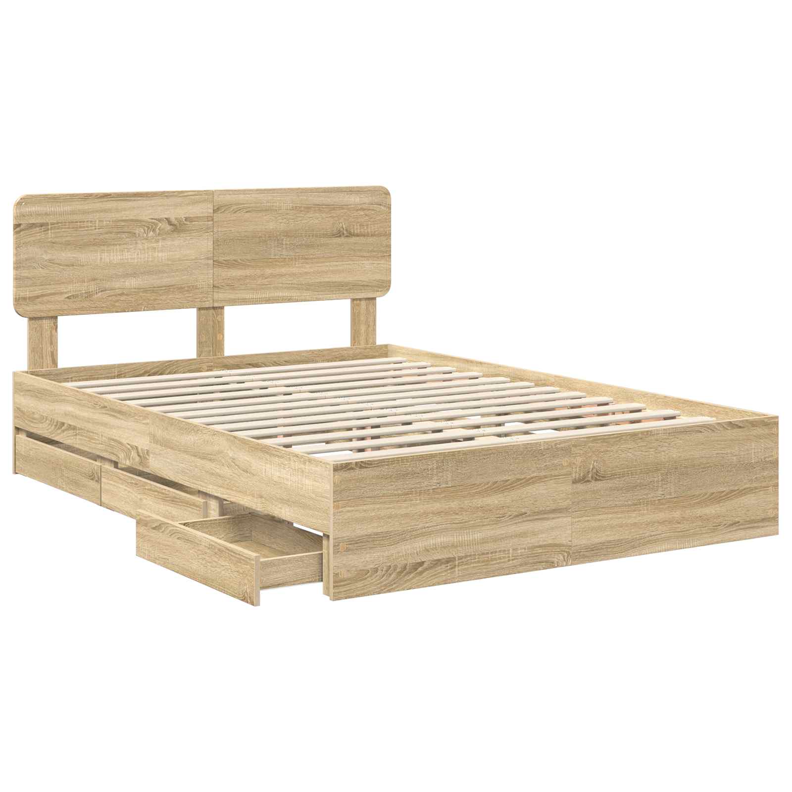Sengestamme Med Skuff Sonoma Eik 140 X 190 Cm Ingeniørtre