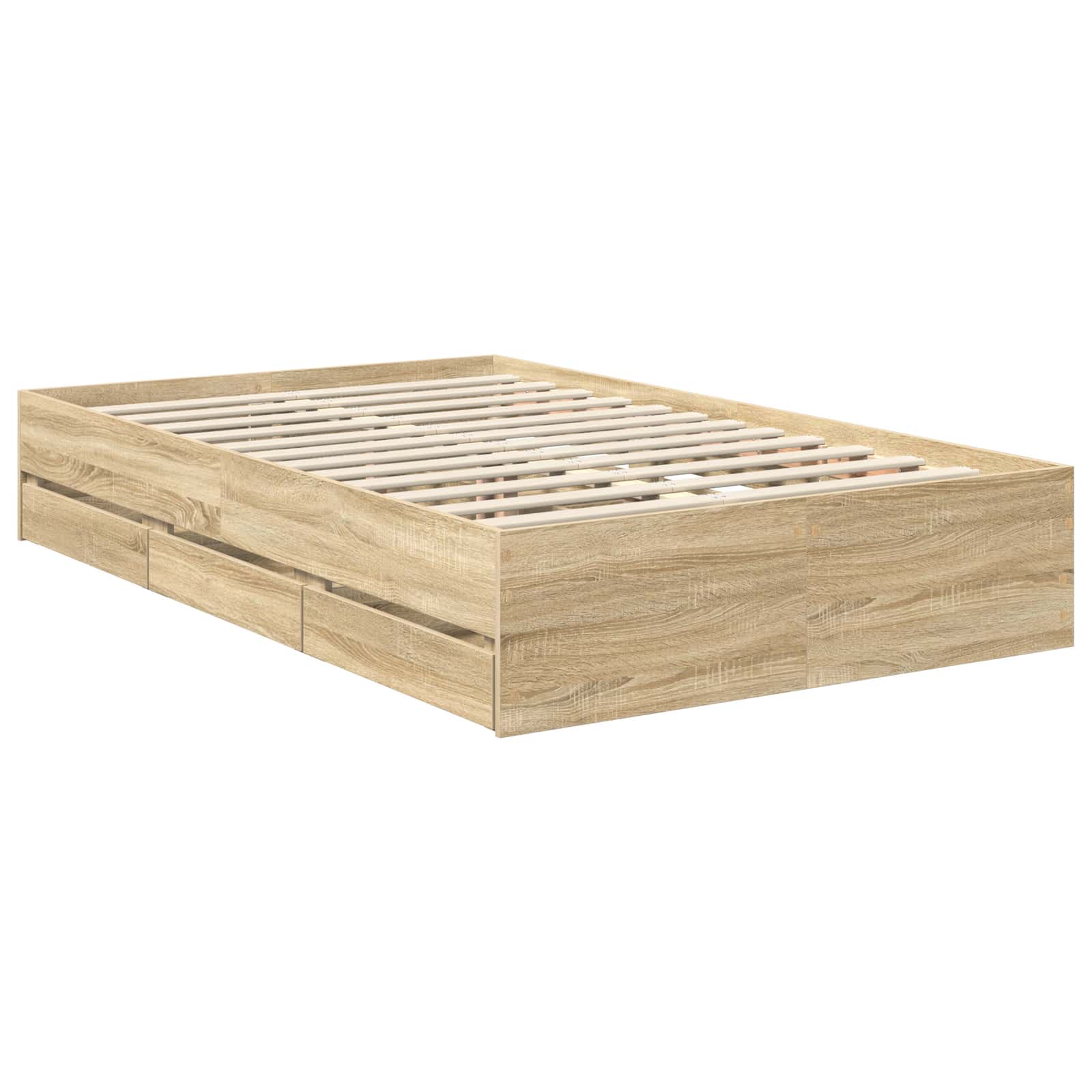Sengestamme Med Skuff Sonoma Eik 120 X 200 Cm Ingeniørtre