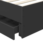 Sengestamme Med Skuff Svart 100 X 200 Cm Ingeniørtre