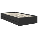 Sengestamme Med Skuff Svart 100 X 200 Cm Ingeniørtre