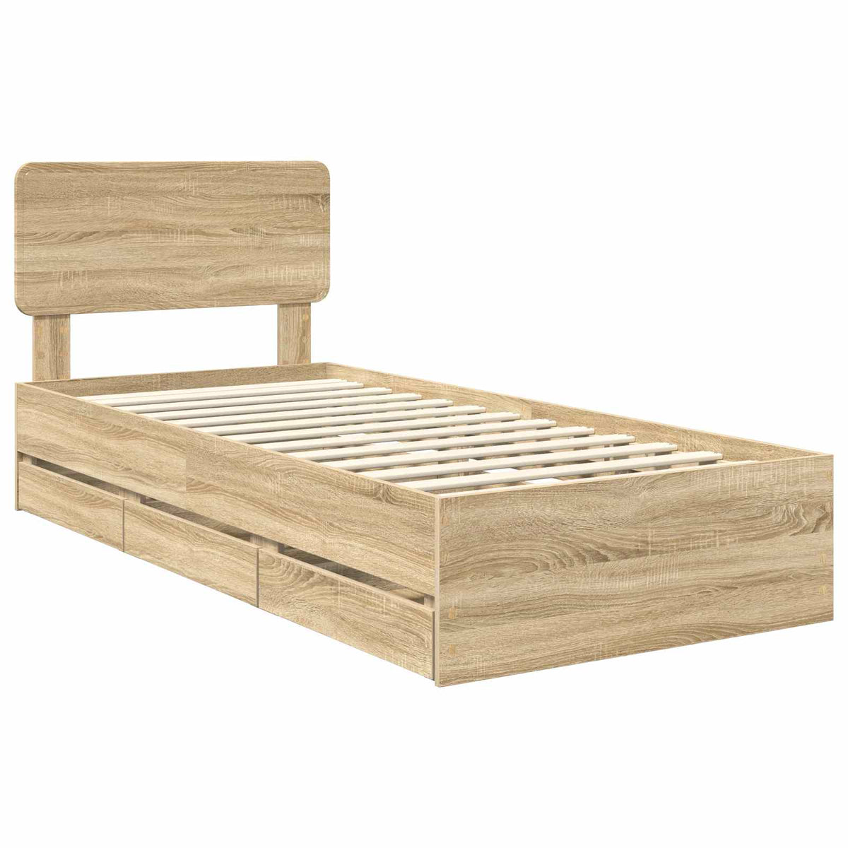 Sengestamme Med Skuff Sonoma Eik 75 X 190 Cm Ingeniørtre