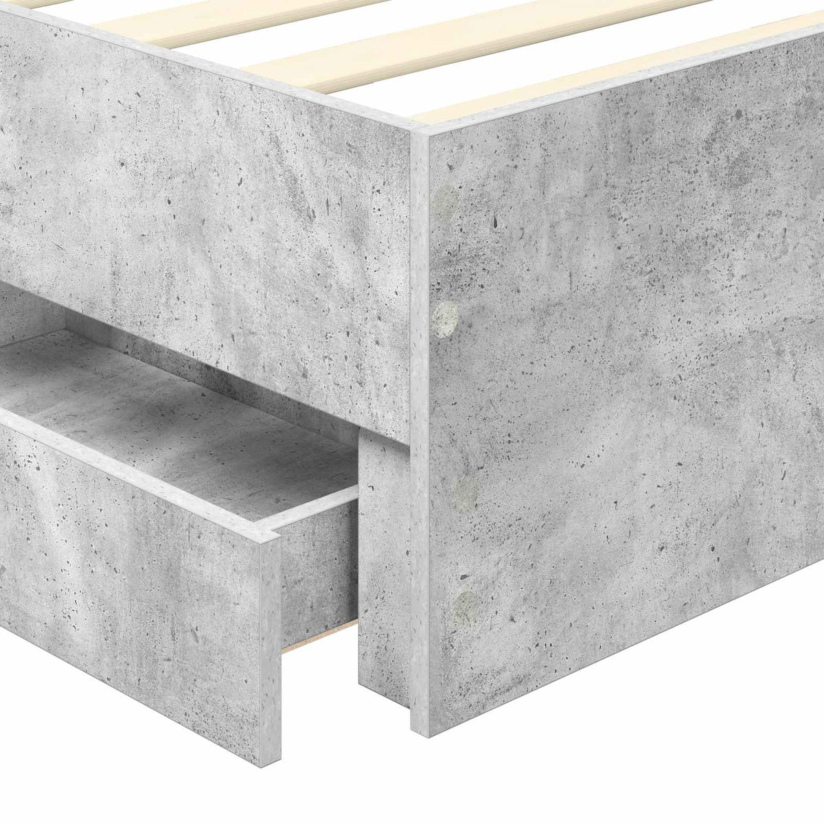 Sengestamme Med Skuff Betonggrå 75 X 190 Cm Ingeniørtre