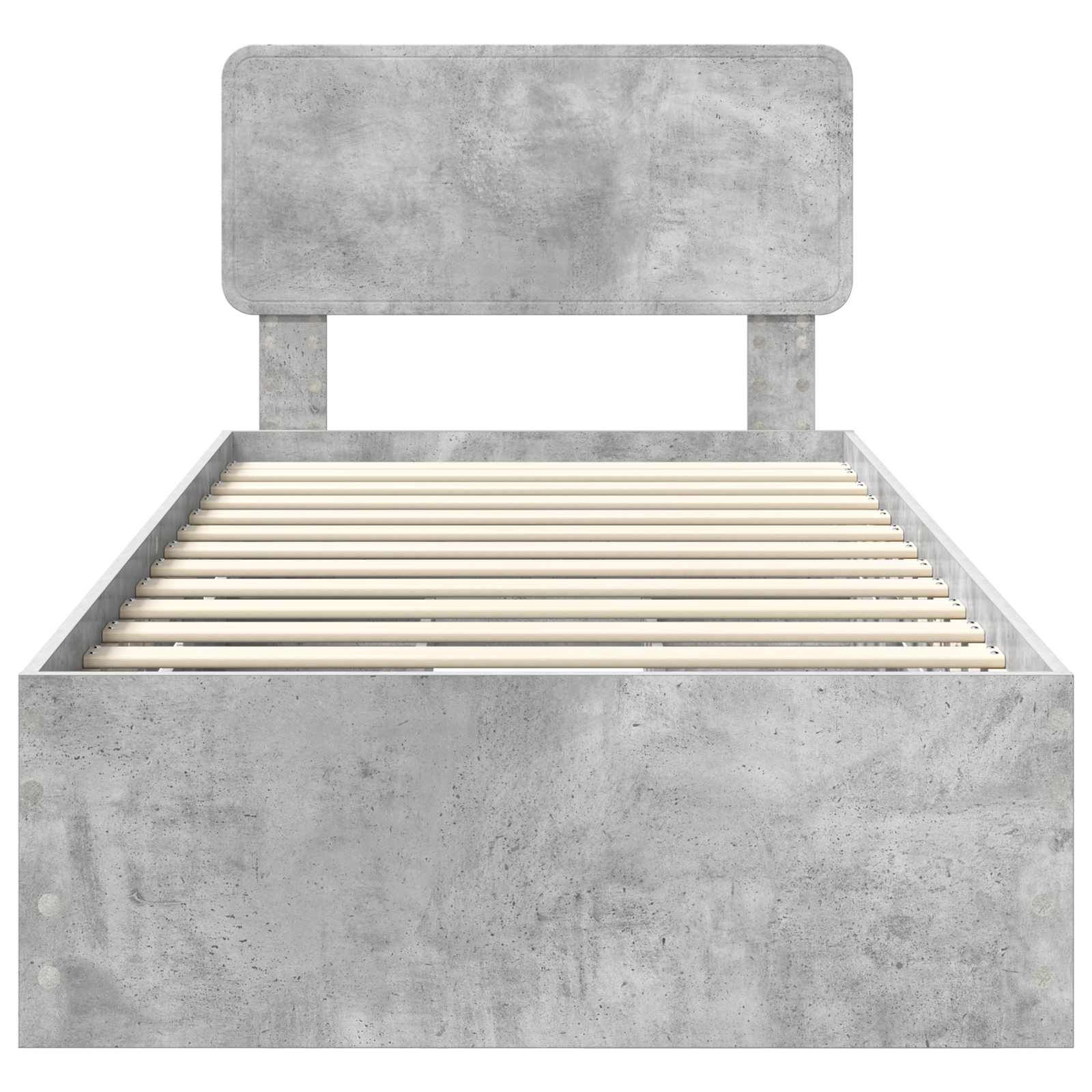 Sengestamme Med Skuff Betonggrå 75 X 190 Cm Ingeniørtre
