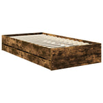 Sengestamme Med Skuff Røkt Eik 90 X 200 Cm Ingeniørtre